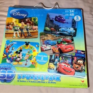 Disney 3D, Puzzle Pack Multicolor Designs: CARS, TOY STORY, AVENGERS